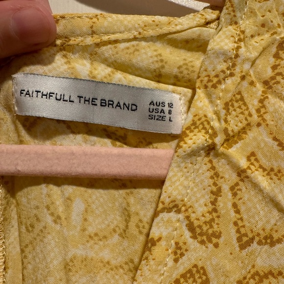 Yellow snake print day dress faithful the brand - Picture 3 of 4